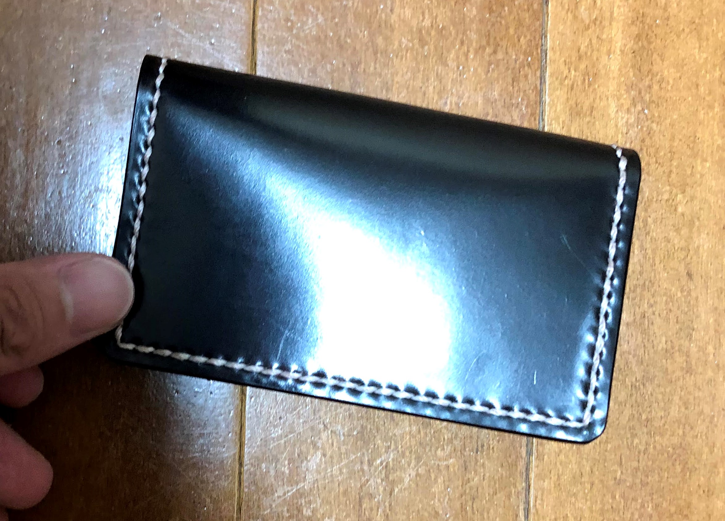 【購入記録】オーダーしていたシェルコードバン名刺入れが届いた!!!