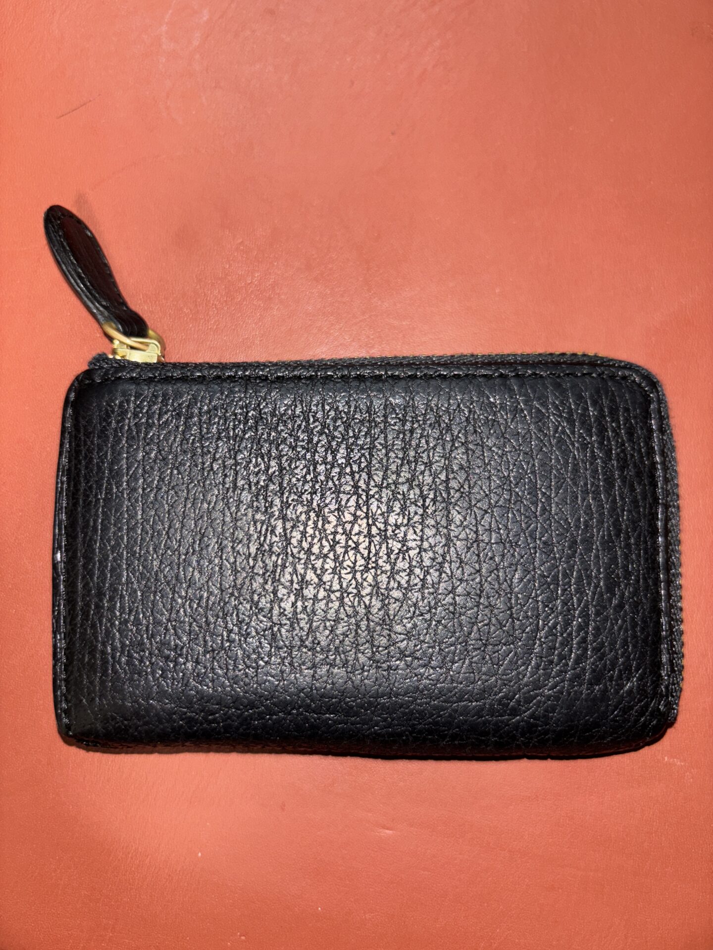 【エイジングレポート】ガンゾ L字ファスナーミニ財布[ケセマ（シャークスキン）] 1年半使用