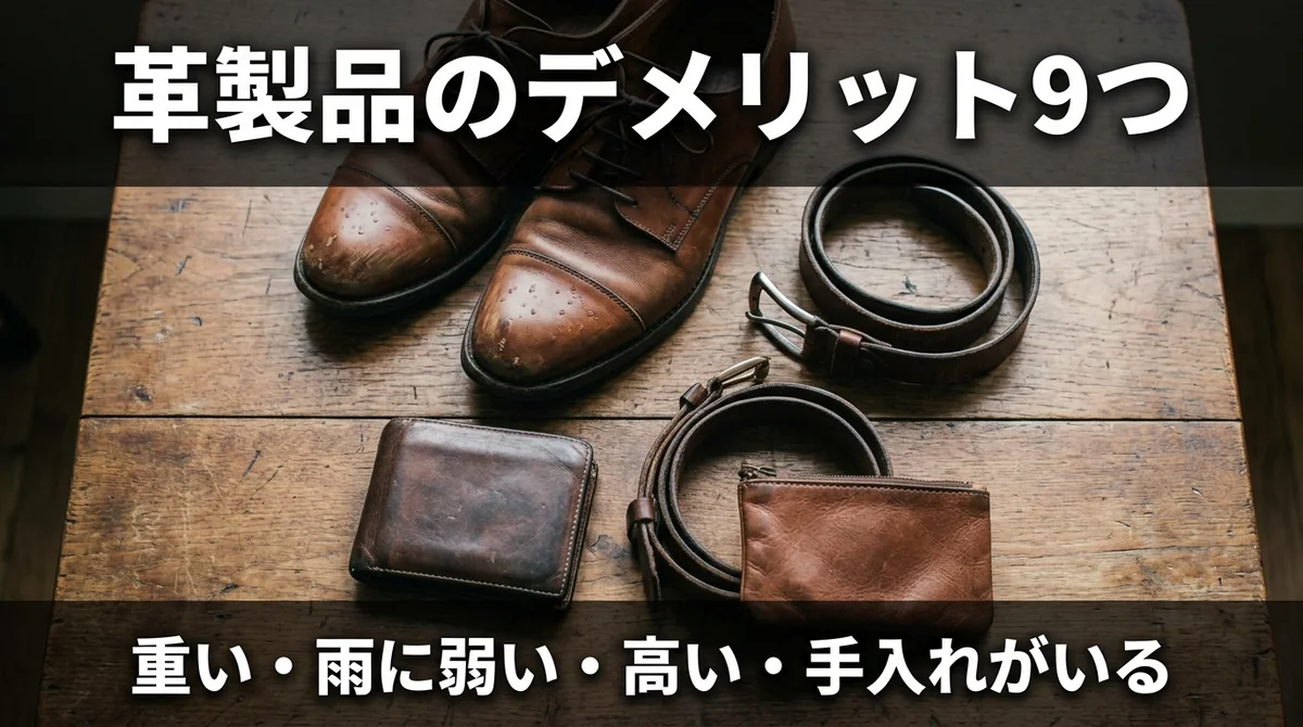 革製品のデメリット9つ 重い・雨に弱い・高い・手入れがいる|それでも選ぶ理由